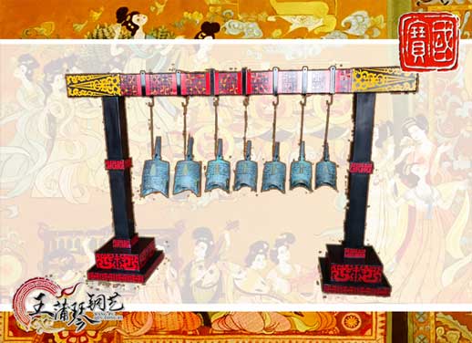 7件編鐘，觀賞裝飾編鐘，可發(fā)音編鐘