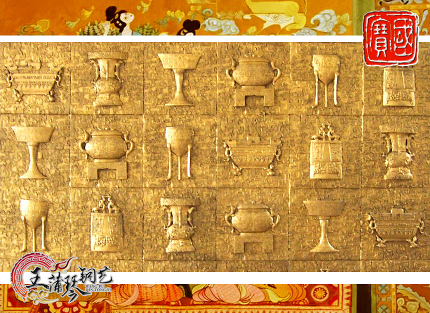 古典文物組合壁畫(huà)-裝飾塊-樹(shù)脂雕塑